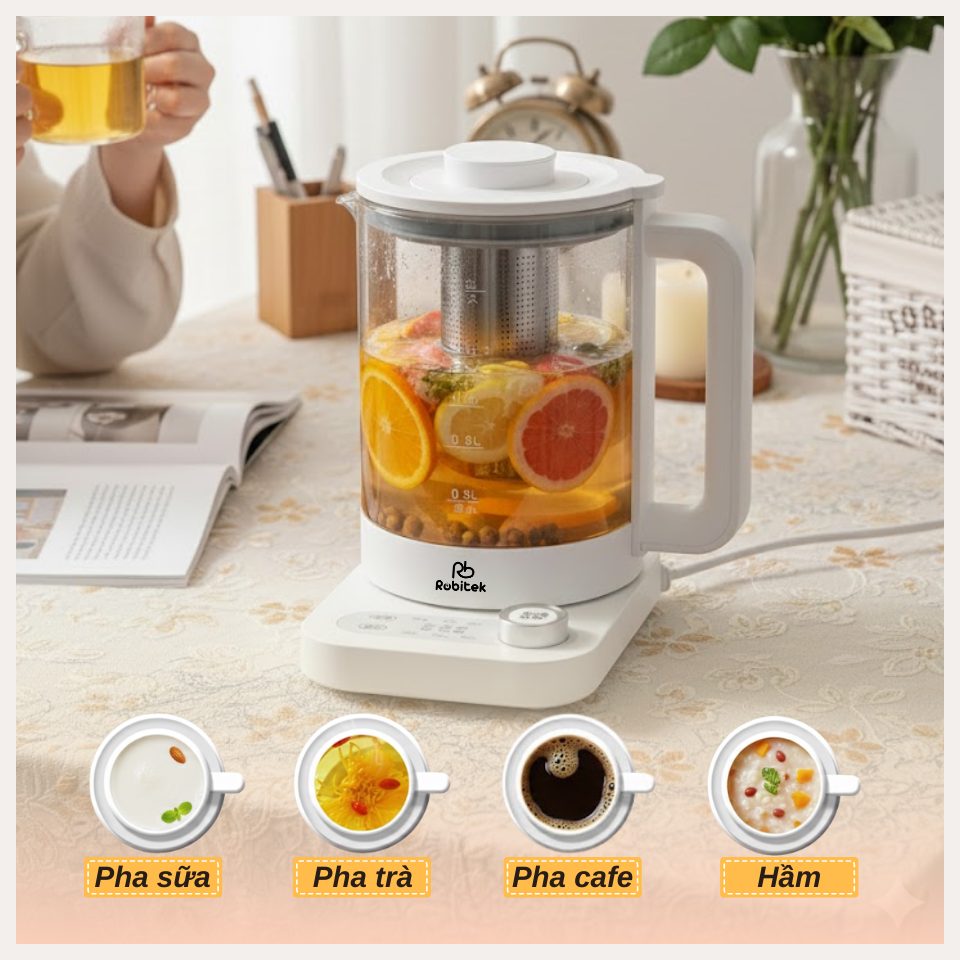 Máy Pha Trà Robitek RB18 - 1.8L – Đa năng&nbsp;